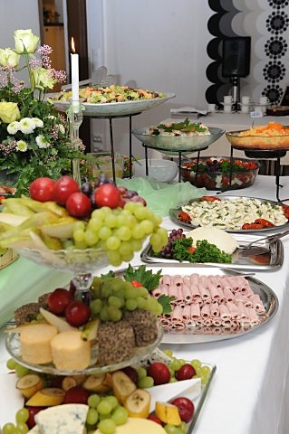 A cheese and fruit platter